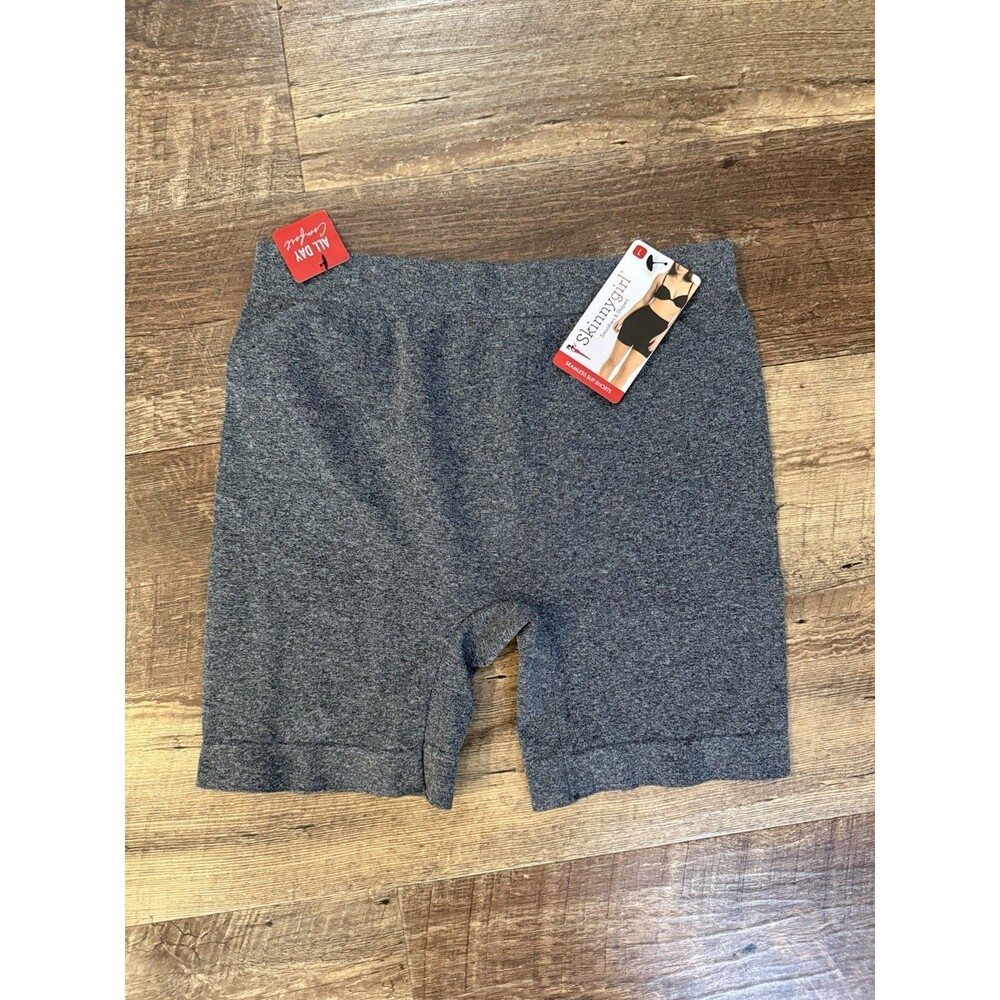 Skinny Girl Seamless Slip Shorts High Waisted Size Large (SG7648) Gray Smoother
